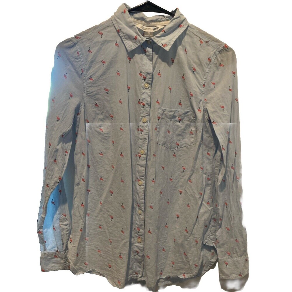 Old Navy Men’s Flamingo Button Down Shirt Size XS - Picture 1 of 5